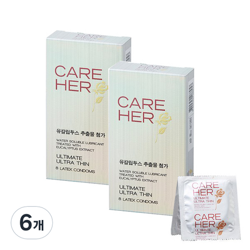 케어허 콘돔, 6개, 8개입