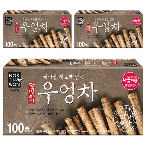 녹차원 팔방미인 우엉차, 1g, 100개입, 3개