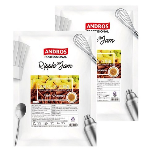 안드로스 애플시나몬 리플잼, 1kg, 2개