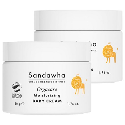 산다화 유아용 모이스춰라이징 베이비 크림, 50g, 2개