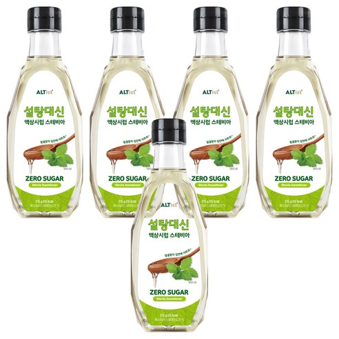 설탕대신 액상시럽 스테비아, 5개, 525g