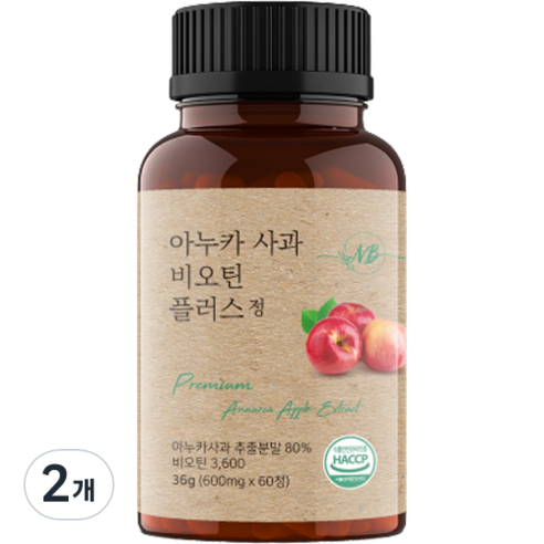 네이처발란스 아누카 사과 비오틴 플러스 정 36g, 60정, 2개