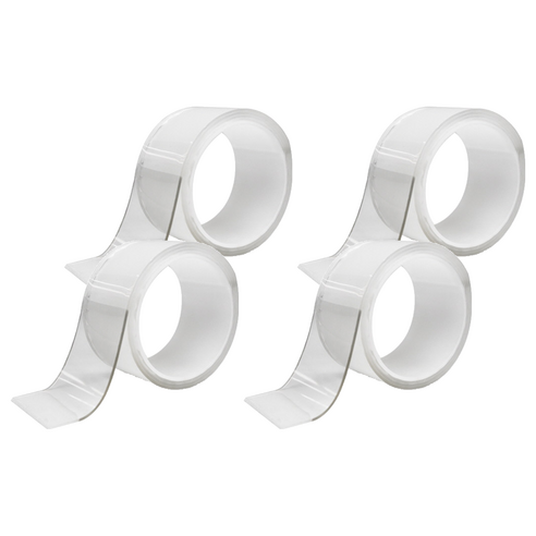 편스토어 미끄럼방지 겔타입 자이언트 양면테이프 50mm x 1m, 투명, 4개
