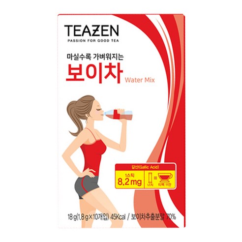 티젠 보이차 워터믹스, 1.8g, 10개입, 5개