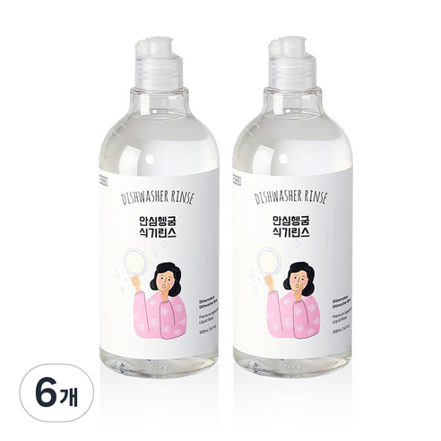 샤인메이커스 안심헹굼 식기세척기 린스, 500ml, 6개