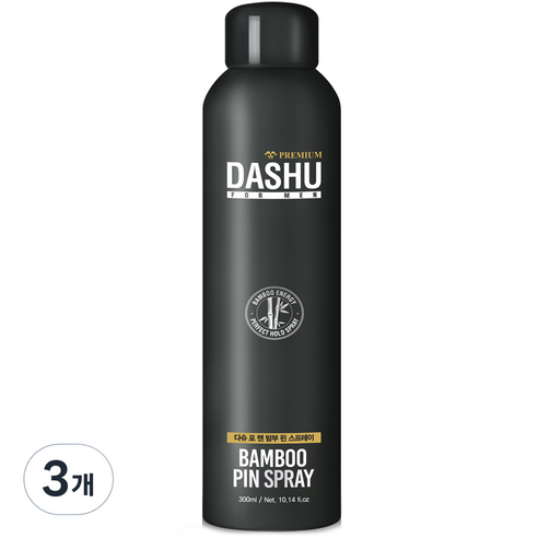 다슈 포 맨 프리미엄 밤부 핀 헤어스프레이, 3개, 300ml
