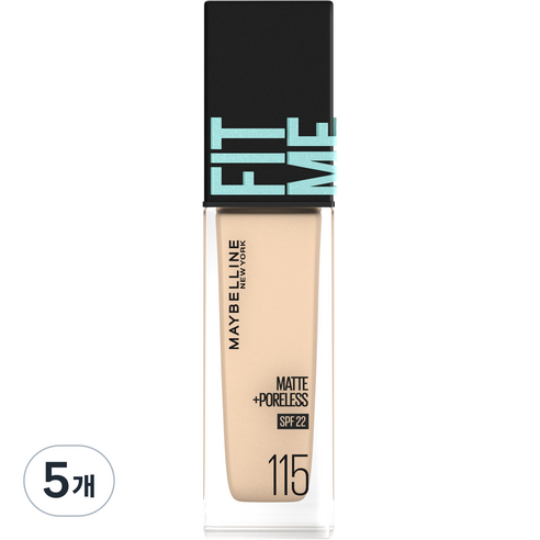 메이블린 핏 미 매트 포어리스 에스피에프22 30ml, 115호 아이보리, 5개