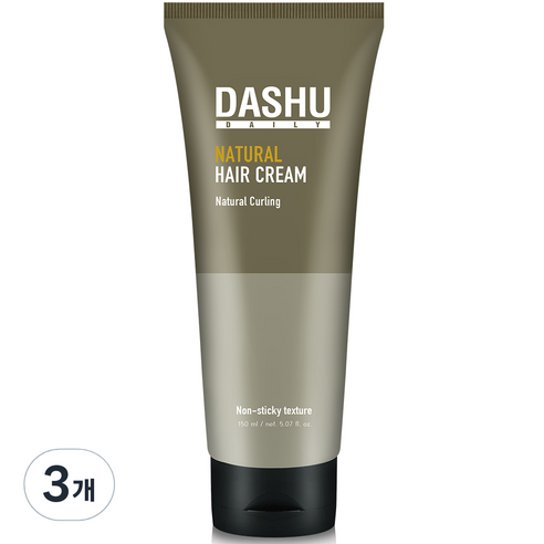 다슈 데일리 내추럴 내림머리 헤어 크림, 150ml, 3개