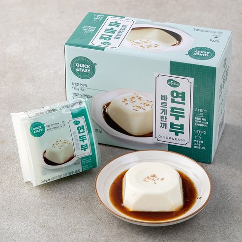 맑은물에 참좋은 연두부 125g + 오리엔탈 소스 9g 세트, 1.072kg, 1개