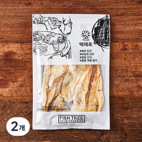 피쉬트리 먹태포, 75g, 2개