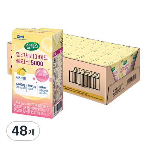 셀렉스 밀크세라마이드 콜라겐 5000, 190ml, 48개