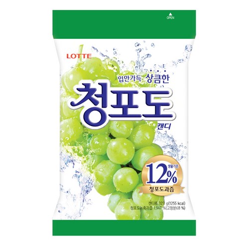 롯데웰푸드 청포도 캔디, 323g, 1개