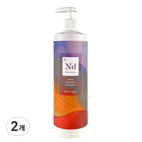 니치다운 염색후 염색유지 샴푸, 500ml, 2개
