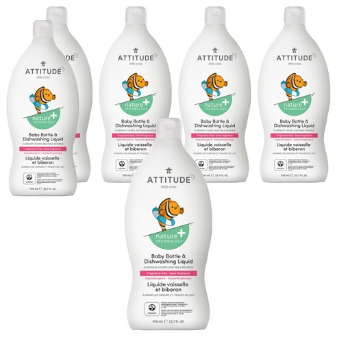 에티튜드 젖병 세정제 무향, 700ml, 6개