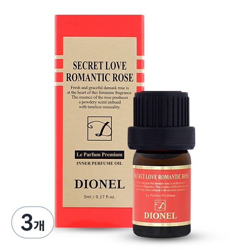 디오넬 시크릿 러브 로맨틱 로즈 여성청결제, 5ml, 3개