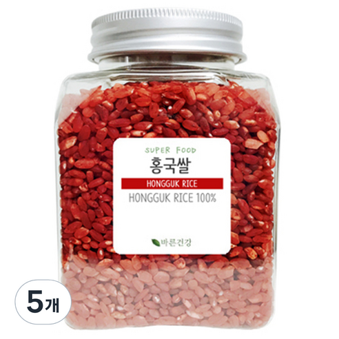 바른건강 홍국쌀, 300g, 5개