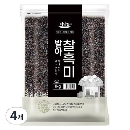더담은 발아찰흑미, 1kg, 4개