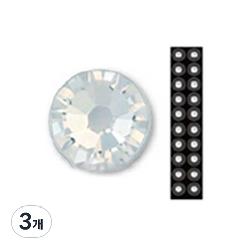 와사비네코 미미츠보 쥬얼리 귀지압패치 XL 6.4mm 20p, 크리스탈20pcs_XL(6.4mm), 3개