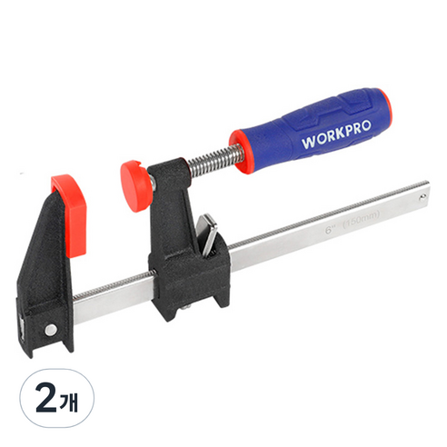 워크프로 고급 스틸퀵 클램프 150mm WP232030, 2개