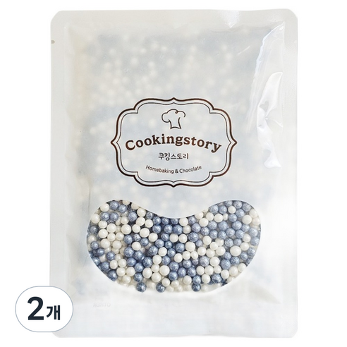 쿠킹스토리 트윙클 펄 블루 푸드컬러 화이트블루 아라잔, 100g, 2개
