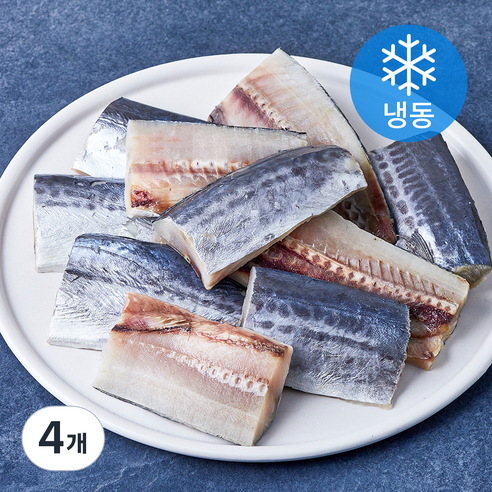 고등어청년 절단 삼치 구이용 토막당 80~100g (냉동), 4개, 1kg