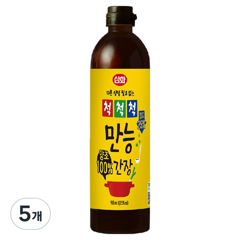 삼화식품 양조 척척척 만능간장, 900ml, 5개