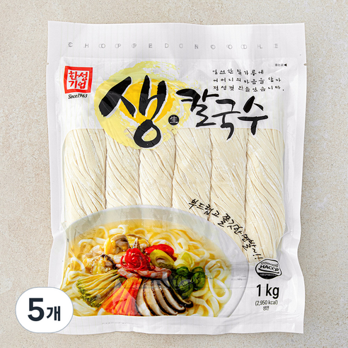 한성기업 생칼국수, 1kg, 5개