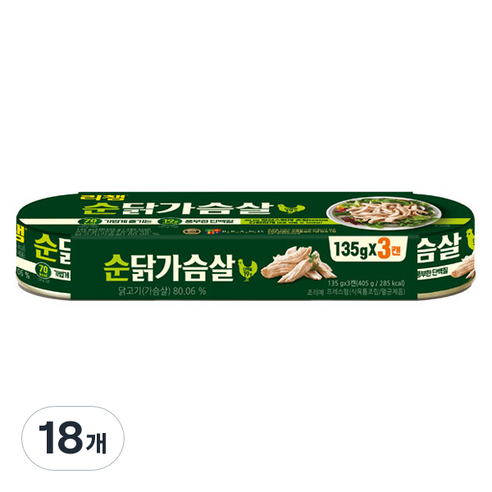 리챔 순닭가슴살, 135g, 18개