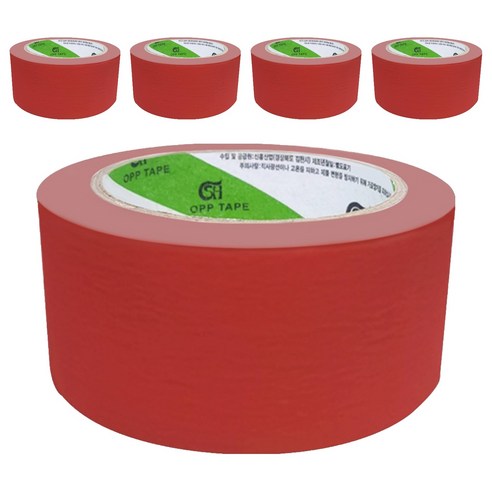 신흥테이프 마스킹 테이프 빨강 48mm x 40m, 5개