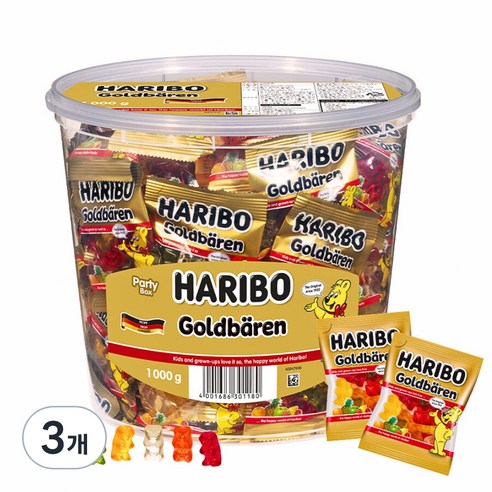 하리보 골드베렌 젤리, 1000g, 3개