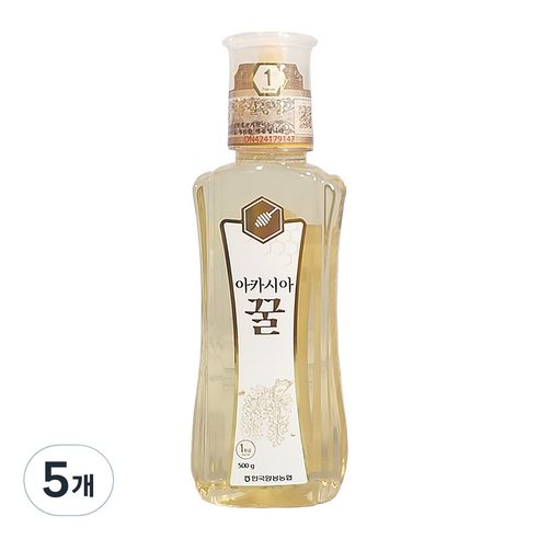 한국양봉 아카시아 꿀, 500g, 5개