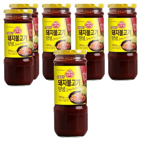 오뚜기 과일담은 돼지불고기 양념, 500g, 6개