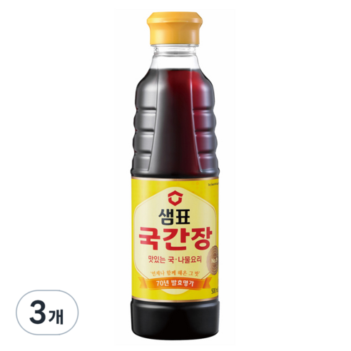 샘표 국간장, 500ml, 3개
