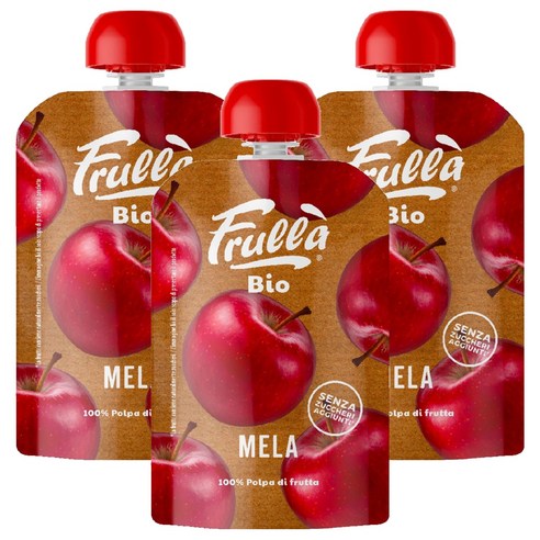 네추럴누바 유기농 생과일 누바 푸루라 짜먹는 퓨레 사과 × 100g × 3개, 맛 × 개당 중량 × 수량 섬네일