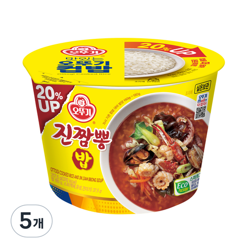 오뚜기 컵밥 증량 진짬뽕밥, 5개
