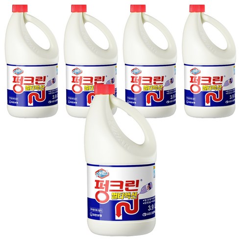 유한락스 펑크린 멀티액션 세정제 용기, 3.9L, 5개