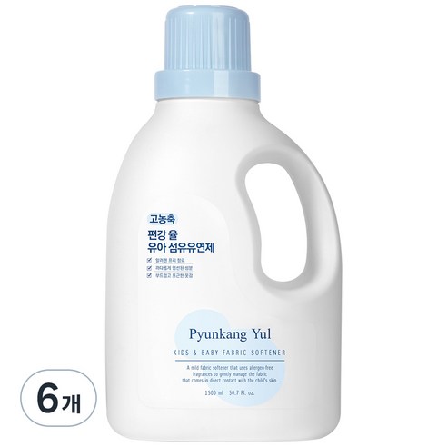 편강율 고농축 유아 섬유유연제, 6개, 1.5L
