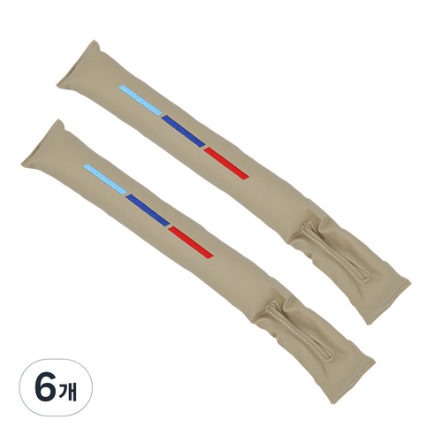 엠노블 차량용 스티치 틈새쿠션, 베이지, 6개