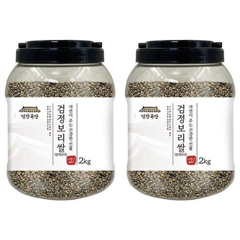 건강곡간 미국산 검정보리쌀, 2kg, 2개