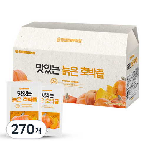 참앤들황토농원 맛있는 늙은 호박즙, 90ml, 270개