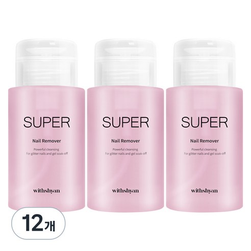 위드샨 대용량 펌프형 슈퍼네일리무버, 200ml, 12개