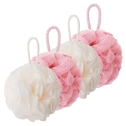 페르노엘 촘촘하고 부드러운 걸이형 버블 샤워볼 세트, 혼합D, 4개입, 1개