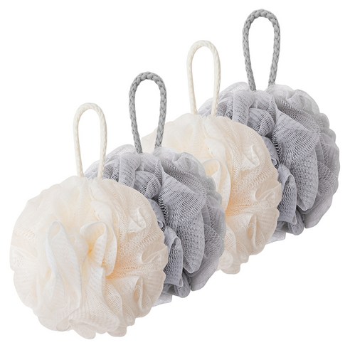 페르노엘 촘촘하고 부드러운 걸이형 버블 샤워볼 세트, 혼합A, 4개입, 1개