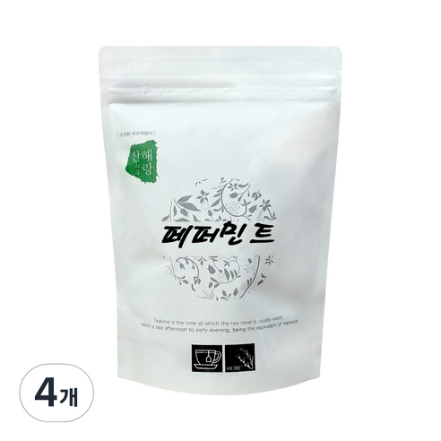 산해랑 단일허브차 페퍼민트, 40g, 1개입, 4개