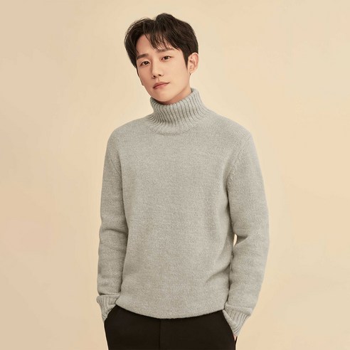 마인드브릿지 남성용 ANW트위드 터틀넥 니트 MTKT7107