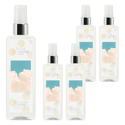 바디판타지 퓨어 소프트 클라우드 판타지 프래그런스 바디 스프레이, 118ml, 5개