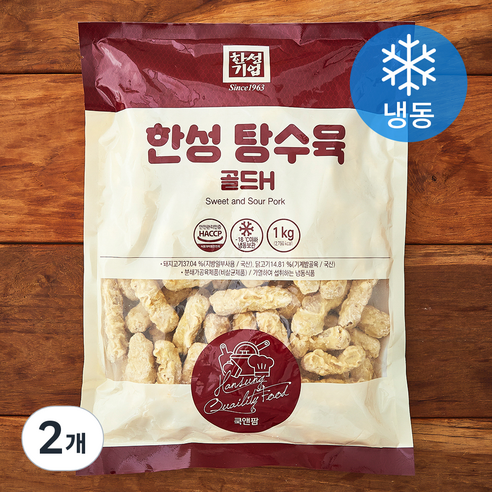 한성기업 한성 탕수육 골드H (냉동), 1kg, 2개