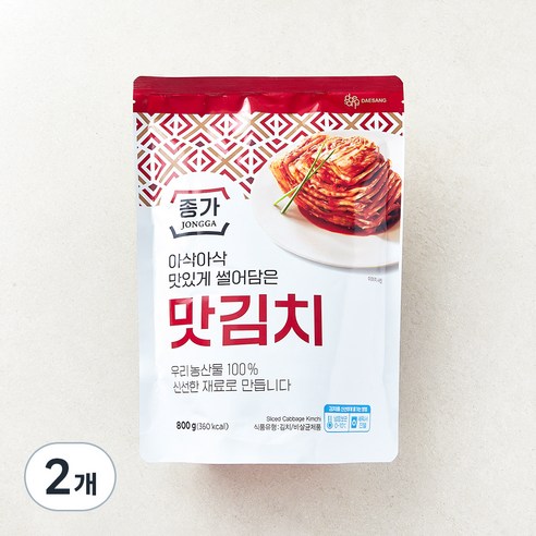 대상 종가 맛김치, 800g, 2개