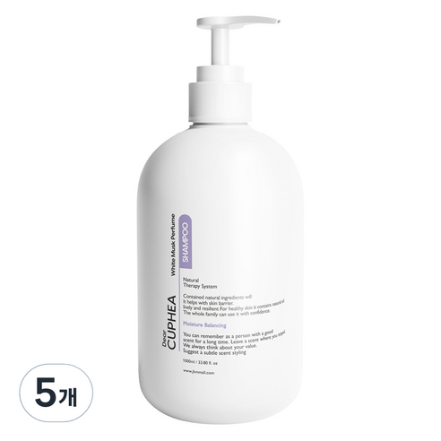 디어쿠페아 프로틴 퍼퓸 샴푸 화이트머스크, 1L, 5개