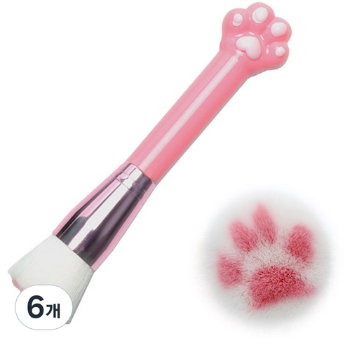 고양이 발바닥 더스트 브러쉬, 6개, KN-B3047